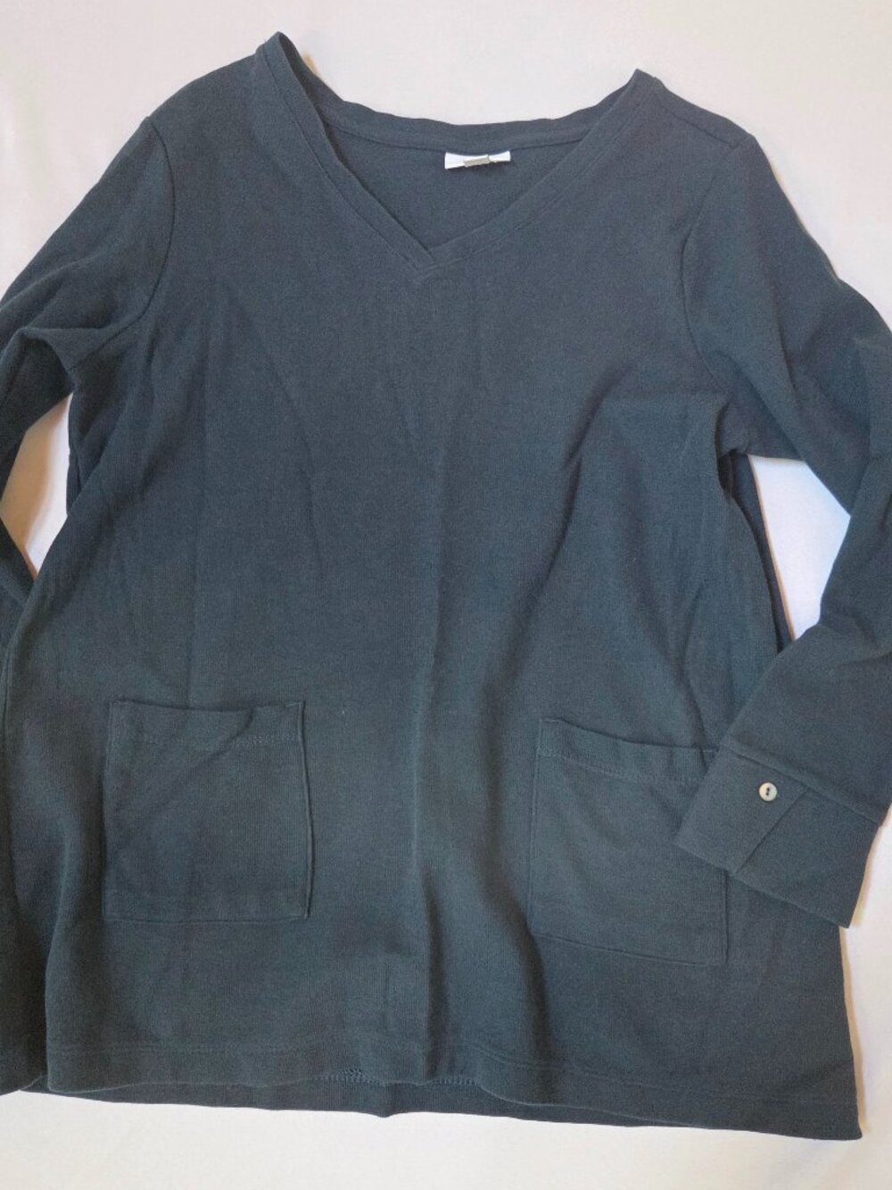J.Jill V-Neck Tunic 💚 Deep Green, Size M